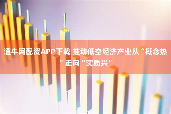 通牛网配资APP下载 推动低空经济产业从“概念热”走向“实质兴”