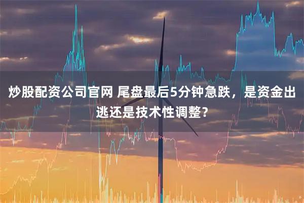 炒股配资公司官网 尾盘最后5分钟急跌，是资金出逃还是技术性调整？